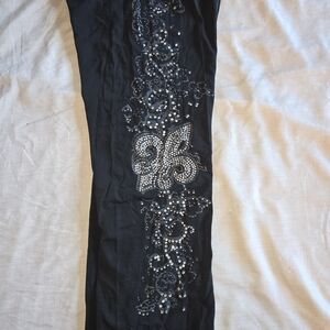 y2k foldover flared leggings 1xl but fits like large to xl